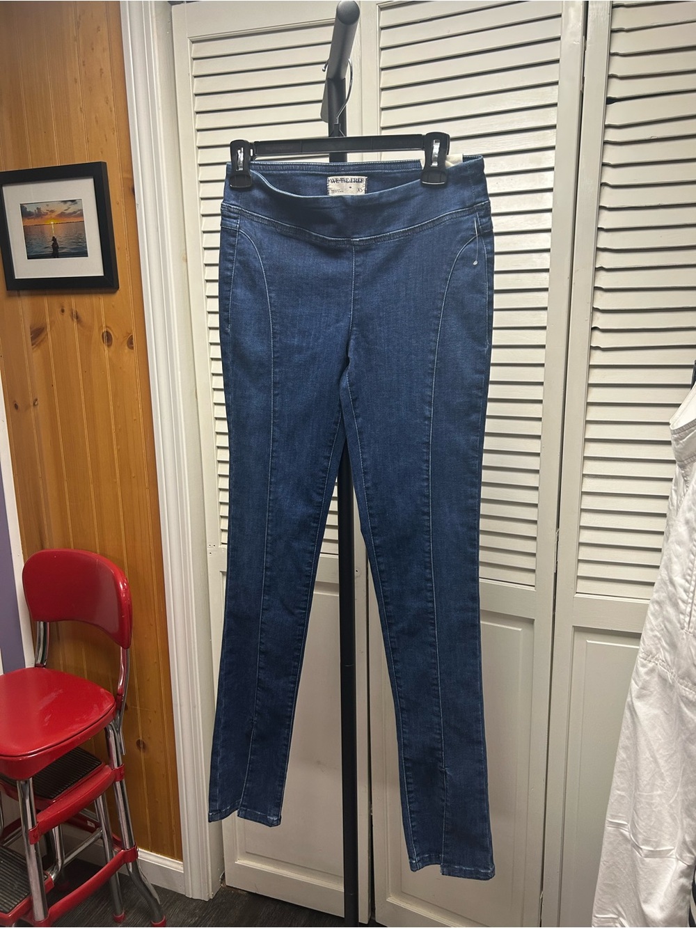 Nwot We The Free Blue and black Skinny Jeans